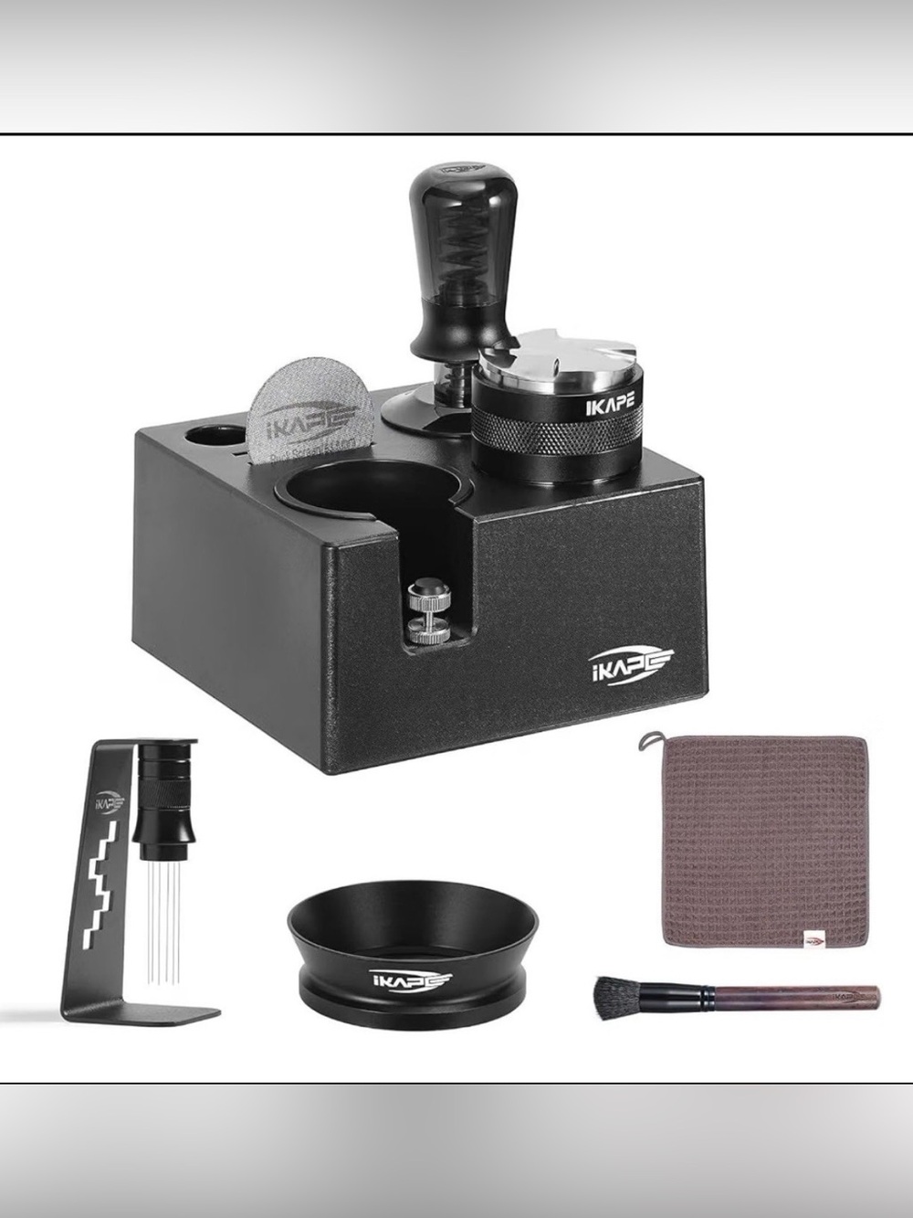 IKAPE 53MM Black Espresso Tool Set 8 IN 1